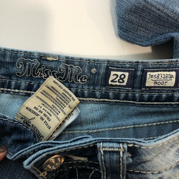 MISS ME Denim Jeans Boot Cut Embellished Rivet - Picture 9 of 9